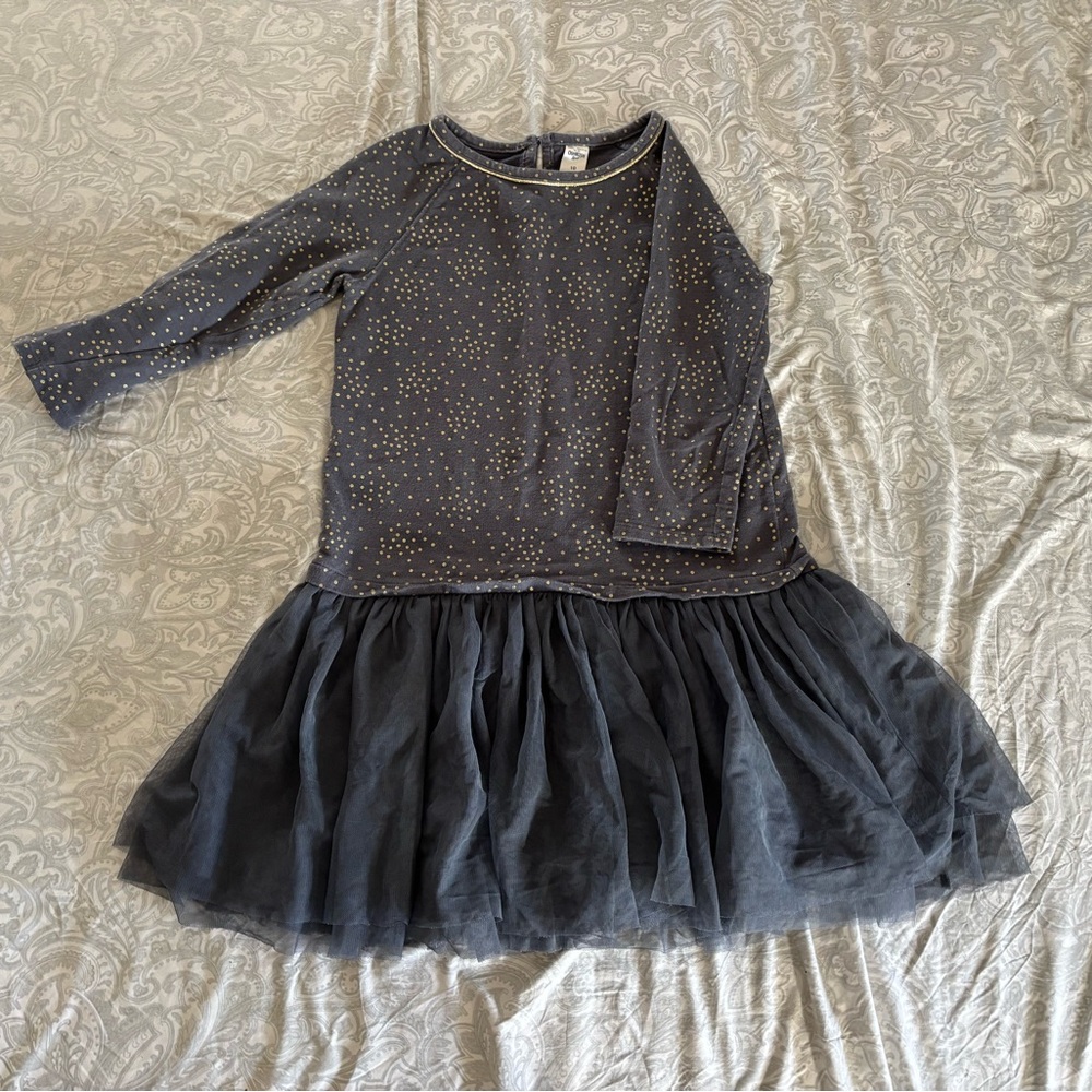 OshKosh B'gosh Charcoal Dress with Gold Accents